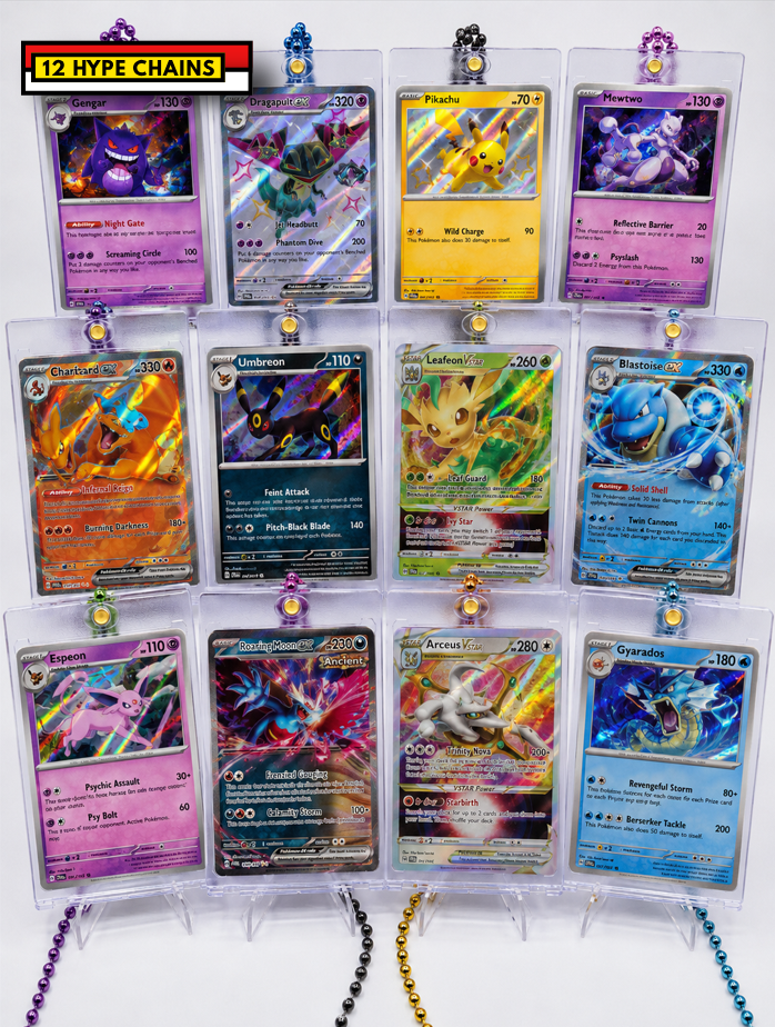 ⚡ Pokémon™ Card Hype Chains - All Holo Mix - 12 Pack ⚡ - FREE US SHIPPING